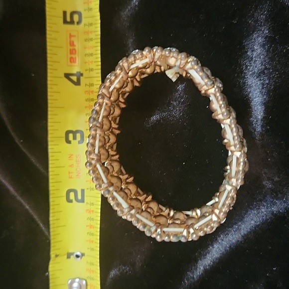 Vintage Rhinestone Elastic Cuff - Picture 4 of 4
